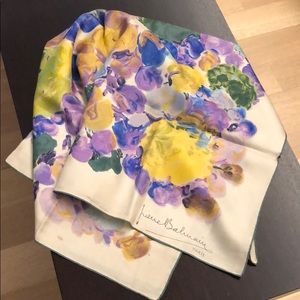 Vintage Pierre Balmain silk scarf, flowered